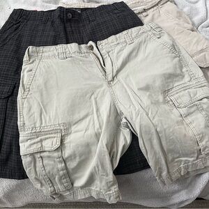 Lot of Men's Cargo Shorts - Black and Tan